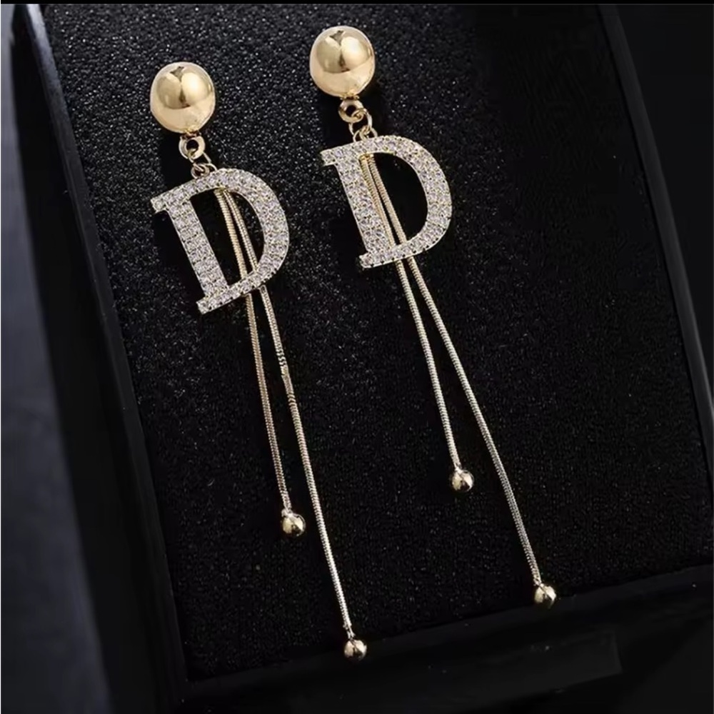 New! Gold color unique anthro Dangle Earrings